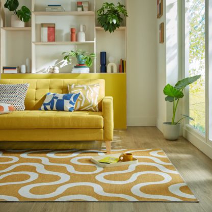 An Image of Elements Wigley Washable Rug Yellow