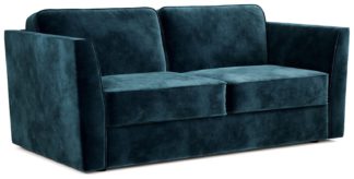 An Image of Jay-Be Elegance Velvet 3 Seater Sofa Bed - Ink Blue