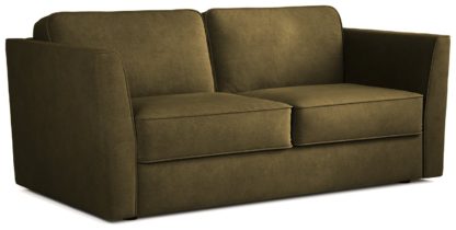 An Image of Jay-Be Elegance Velvet 3 Seater Sofa Bed - Dark Green