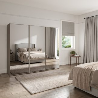 An Image of Wiemann Altena Sliding Mirrored Wardrobe Pebble