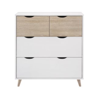 An Image of Stockholm 4 Drawer Chest White