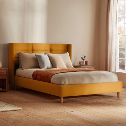 An Image of Silentnight Lilith Bed Frame, Velvet Ochre