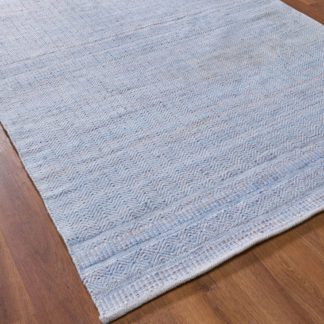 An Image of Inca Rectangular Rug Aqua (Blue)