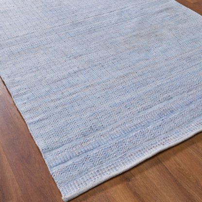 An Image of Inca Rectangular Rug Aqua (Blue)