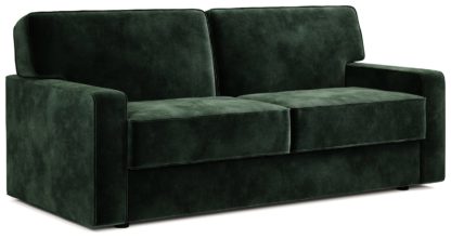 An Image of Jay-Be Linea Velvet 3 Seater Sofa Bed - Charcoal