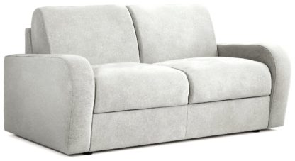 An Image of Jay-Be Deco Fabric 2 Seater Sofa Bed - Light Grey