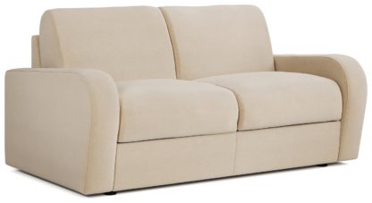 An Image of Jay-Be Deco Fabric 2 Seater Sofa Bed - Light Grey