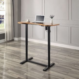 An Image of San Francisco Height Adjustable Standing Desk Oak