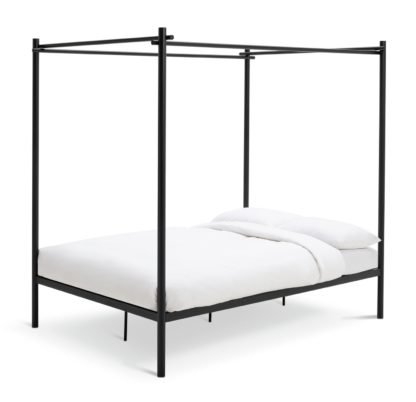 An Image of Habitat Akari Metal Double Bed Frame - Black