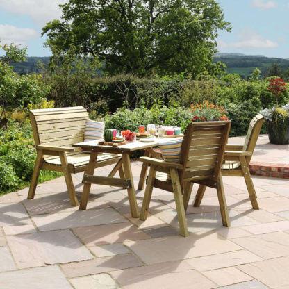 An Image of Freya 4 Seater Dining Set Natural