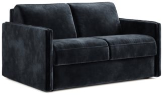 An Image of Jay-Be Slim Velvet 2 Seater Sofa Bed - Charcoal