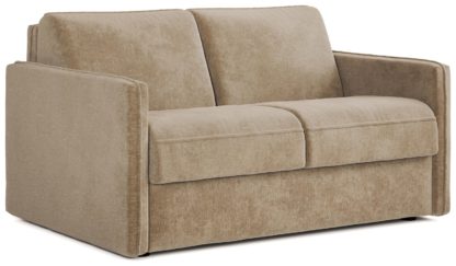 An Image of Jay-Be Slim Fabric 2 Seater Sofa Bed - Light Grey