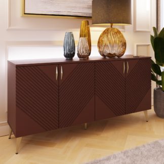 An Image of Ava Large Sideboard Deep Mulberry