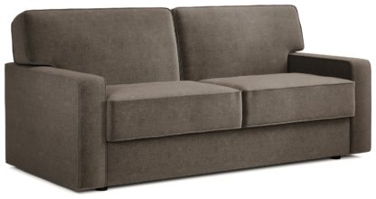 An Image of Jay-Be Linea Velvet 3 Seater Sofa Bed - Charcoal