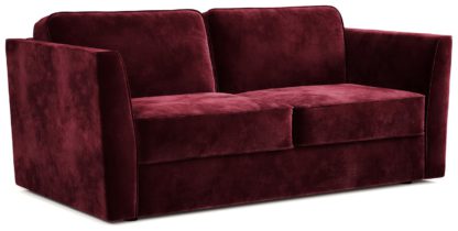 An Image of Jay-Be Elegance Velvet 3 Seater Sofa Bed - Dark Green