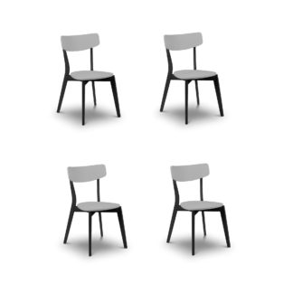 An Image of Casa Set Of 4 Dining Chairs Grey