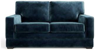 An Image of Jay-Be Urban Velvet 2 Seater Sofa Bed - Ink Blue