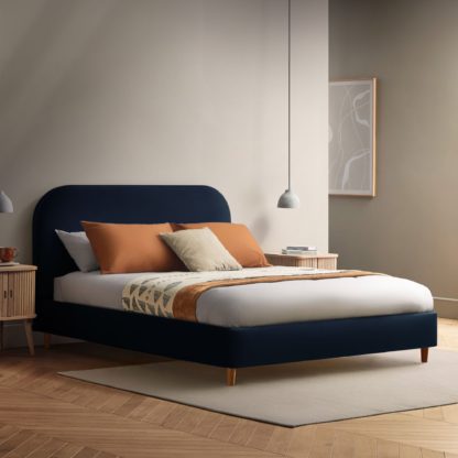 An Image of Silentnight Fara Bed Frame, Velvet Amber