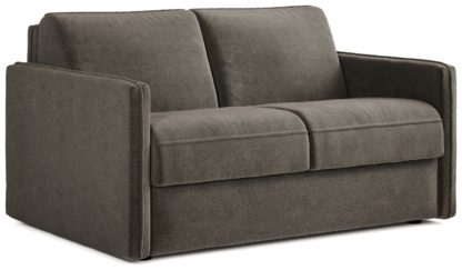 An Image of Jay-Be Slim Velvet 2 Seater Sofa Bed - Charcoal