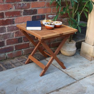 An Image of Mini Folding Garden Side Table Natural