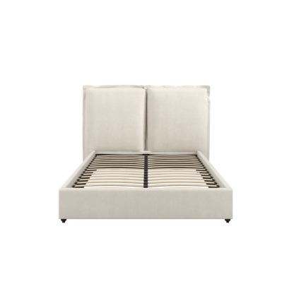 An Image of Sunday Linen Bed Frame Ivory