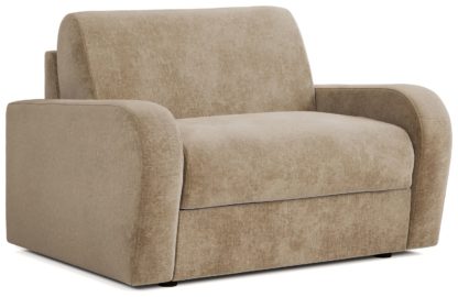 An Image of Jay-Be Deco Fabric Love Chair Sofa Bed - Light Grey