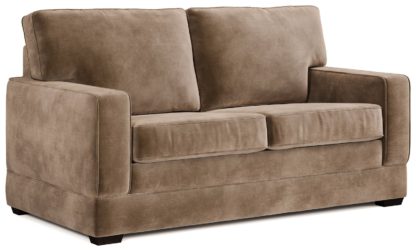 An Image of Jay-Be Urban Velvet 2 Seater Sofa Bed - Beige