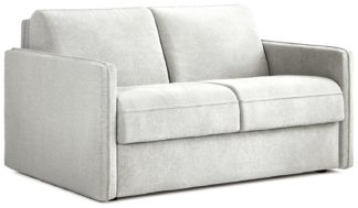 An Image of Jay-Be Slim Fabric 2 Seater Sofa Bed - Light Grey