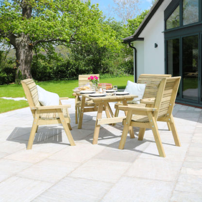 An Image of Freya 6 Seater Dining Set Natural