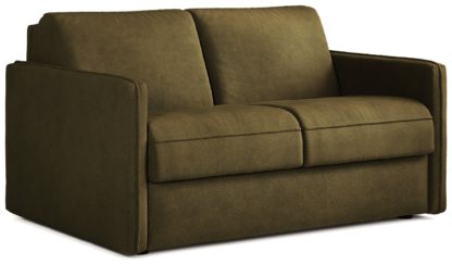 An Image of Jay-Be Slim Velvet 2 Seater Sofa Bed - Beige