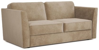 An Image of Jay-Be Elegance Fabric 3 Seater Sofa Bed - Stone