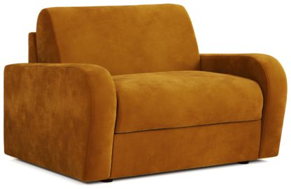 An Image of Jay-Be Deco Velvet Love Chair Sofa Bed - Dark Green