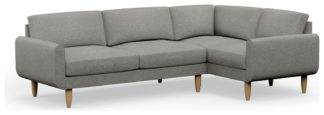 An Image of Hutch Slim Reversible Round Arm 5 Seater Sofa - Dove Grey