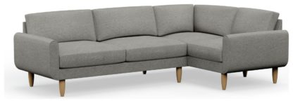 An Image of Hutch Slim Reversible Round Arm 5 Seater Sofa - Dove Grey