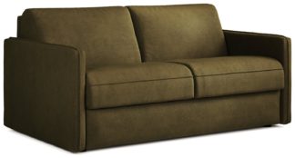 An Image of Jay-Be Slim Fabric 3 Seater Sofa Bed - Sage Green