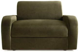 An Image of Jay-Be Deco Fabric Love Chair Sofa Bed - Sage Green