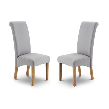 An Image of Rio Set Of 2 Scrollback Dining Chairs Brown