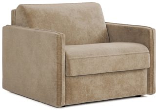 An Image of Jay-Be Slim Fabric Cuddle Sofa Bed - Stone