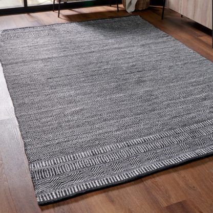 An Image of Inca Rectangular Rug Aqua (Blue)