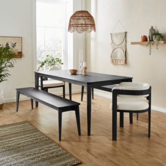 An Image of Hudson Dining Bench Black