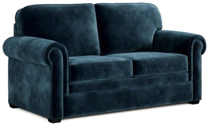 An Image of Jay-Be Heritage Velvet 2 Seater Sofa Bed - Charcoal