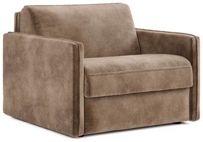 An Image of Jay-Be Slim Fabric Cuddle Sofa Bed - Cream