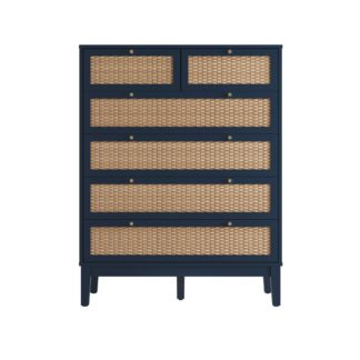 An Image of Bordeaux 6 Drawer Chest Blue