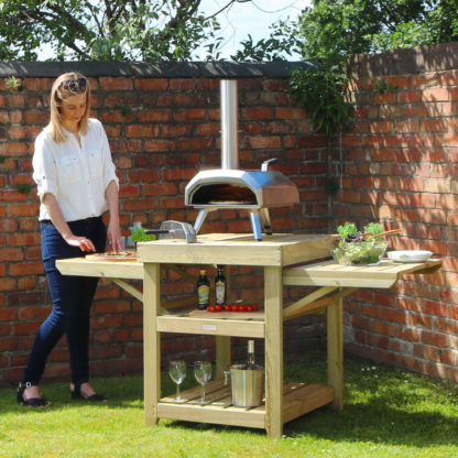 An Image of Garden Pizza Oven Table Natural