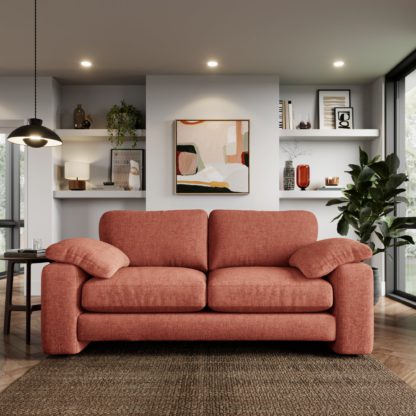 An Image of Magnus Soft Textured Chenille 3 Seater Sofa Soft Textured Chenille Soft Green