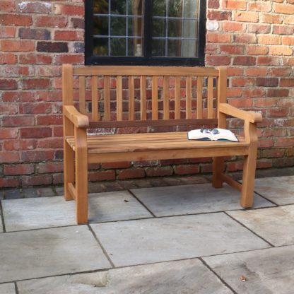 An Image of Turnbury 2 Seater Bench Natural