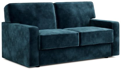 An Image of Jay-Be Linea Velvet 3 Seater Sofa Bed - Charcoal