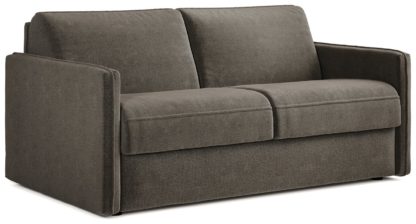 An Image of Jay-Be Slim Velvet 3 Seater Sofa Bed - Dark Green