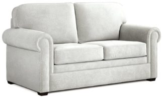 An Image of Jay-Be Heritage Fabric 2 Seater Sofa Bed - Light Grey