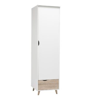 An Image of Stockholm Single Wardrobe White